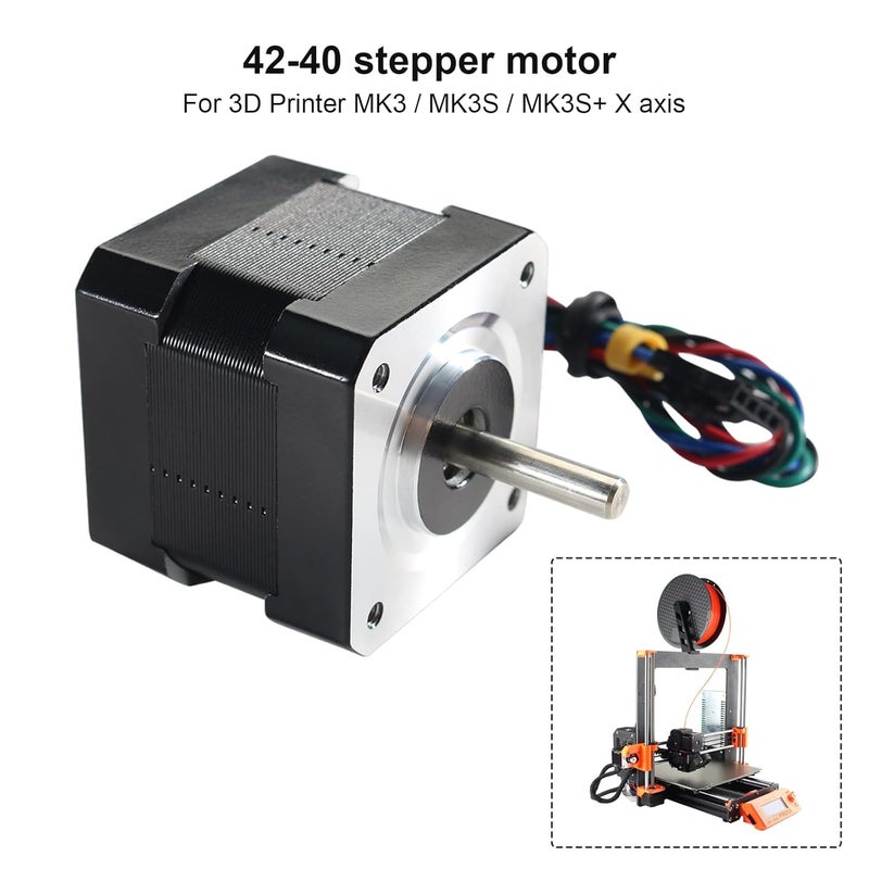 FYSETC Prusa i3 MK3 MK3S+ X-Axis Step Motor NEMA17 42-40 Motor 2 Phase 1.8° Shaft 20mm with 350mm/13.7inch Integrated Connecting Wire for Prus i3 MK2 MK52 MK3S X Axis 3D Printer Parts or CNC Machine - Image 4